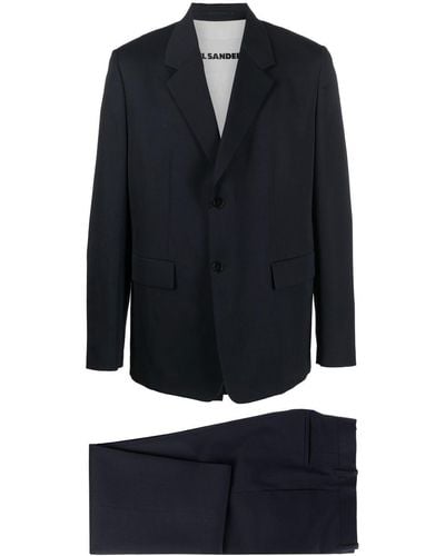 Jil Sander Single-breasted Wool Suit - Blue