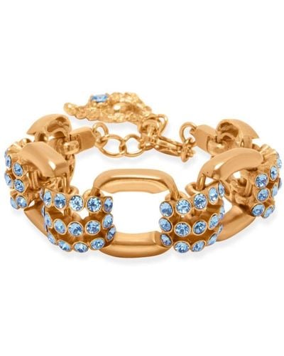 Oscar de la Renta Pavé-crystal Link Bracelet - Metallic