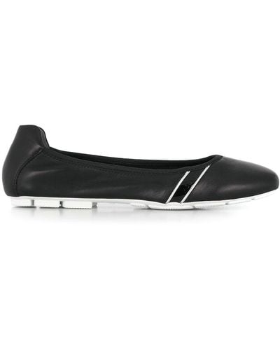 Hogan H511 Flat Ballerina Court Shoes - Black
