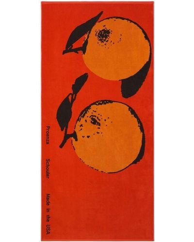 Proenza Schouler Badetuch mit grafischem Print - Orange