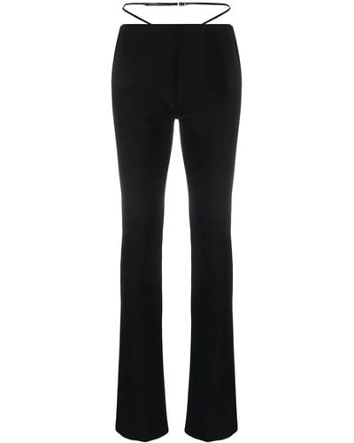 DSquared² Strap-detail Flared Trousers - Zwart