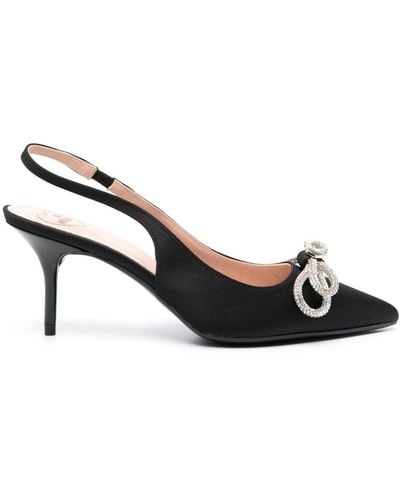 Love Moschino 80mm Bow-detailing Court Shoes - Black