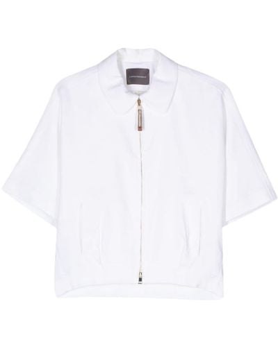 Lorena Antoniazzi Giacca modello T-shirt con zip - Bianco