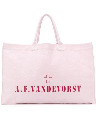 A.F.Vandevorst Logo Large Tote Bag - Pink
