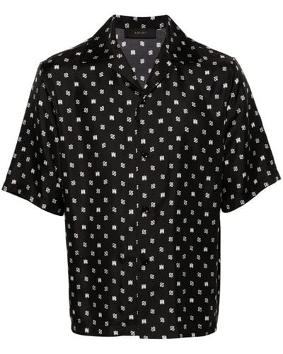 Amiri Mix-print Silk Shirt - Black