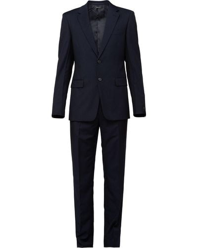 Prada Slim Fit Two Piece Suit - Blue
