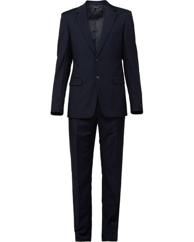 Prada Costume slim classique - Bleu