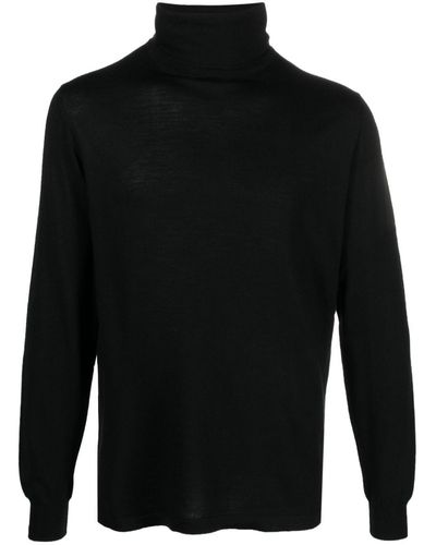 Eraldo Roll-neck Wool-blend Sweater - Black
