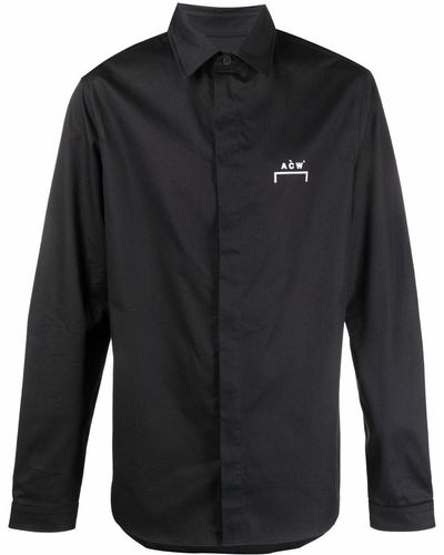 A_COLD_WALL* Black Logo-print Shirt