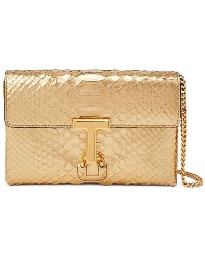 Tom Ford Mini Monarch Python-embossed Tote Bag - Natural