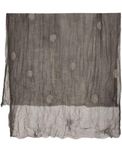 Uma Wang Distressed Dot-pattern Scarf - Grey