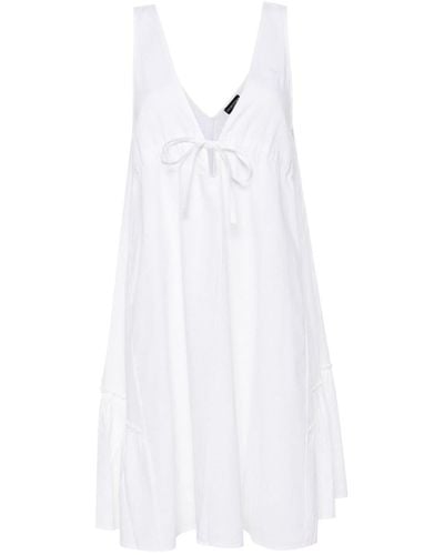 Emporio Armani V-neck Minidress - White