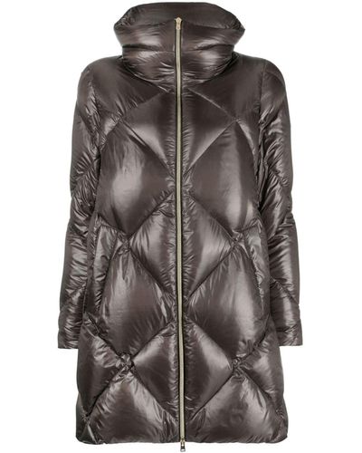 Herno Diamond-quilted Padded Coat - Gray