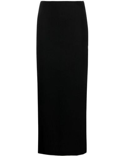 Matteau Crepe Column Maxi Skirt - Black