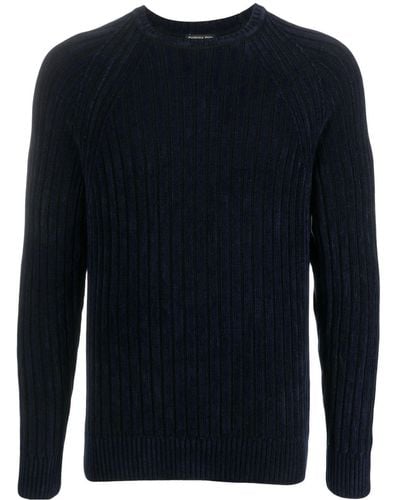 Patrizia Pepe Chenille-texture Ribbed-knit Sweater - Blue