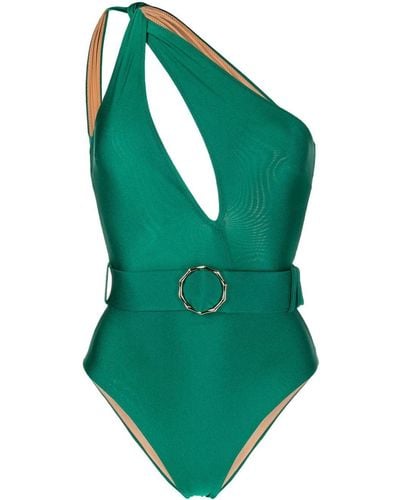 Noire Swimwear One-shoulder Swimsuit - Green