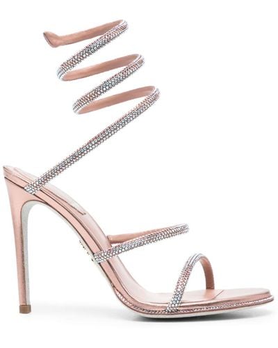 Rene Caovilla Cleo Burano 105mm Sandals - Pink