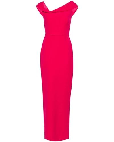 Safiyaa Koral Crepe Maxi Dress - Pink
