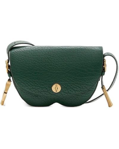 Burberry Chess Leather Satchel Bag - Green