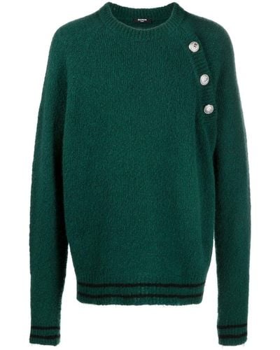 Balmain ボタン セーター - グリーン