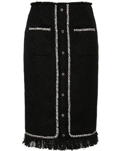 GIUSEPPE DI MORABITO Rhinestone-embellished Midi Skirt - Black