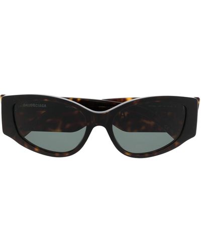 Balenciaga Sonnenbrille im Biker-Style - Schwarz