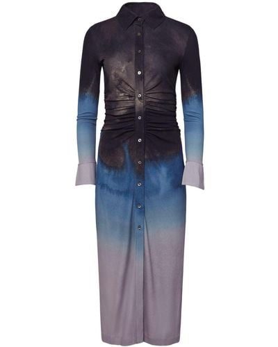 Altuzarra Claudia Tie Dye-print Midi Dress - Blue