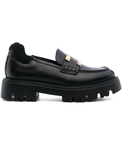 N°21 45mm Logo-plaque Chunky-sole Loafers - Black