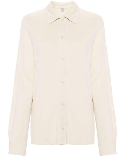Totême Jersey Button-up Shirt - Natural