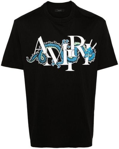 Amiri T-shirt imprimé Dragon - Noir