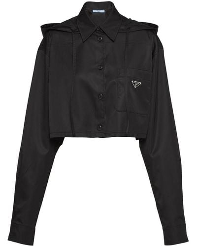 Prada Re-nylon Gabardine Shirt - Black