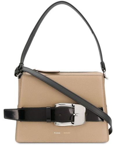 Proenza Schouler Buckle-detail Shoulder Bag - Black