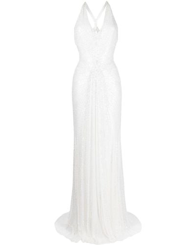 Jenny Packham Vilde Sequin-embellished Dress - White