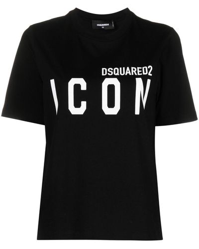DSquared² Icon für immer einfaches T -Shirt - Schwarz