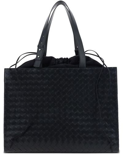 Bottega Veneta Leren Shopper - Zwart