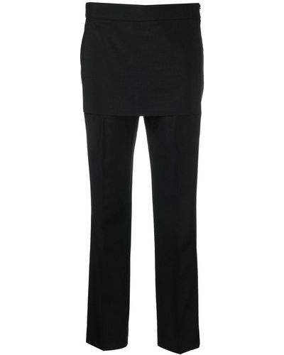 Givenchy Pantalones con detalle de falda - Negro