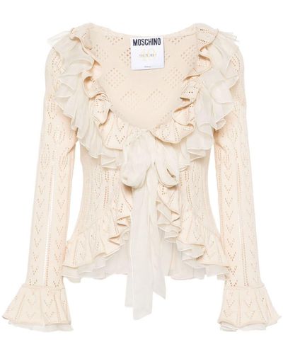 Moschino Cardigan con ruches - Neutro