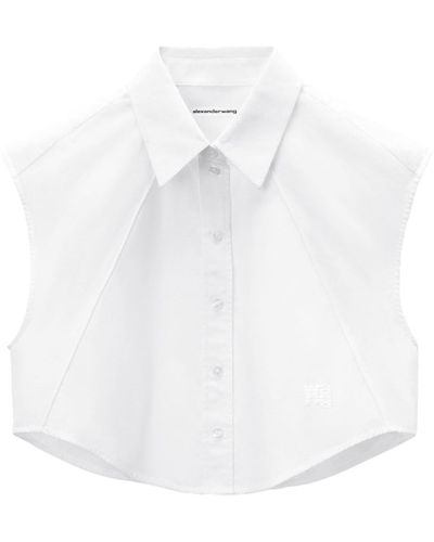 Alexander Wang Sleeveless Cotton Shirt - White