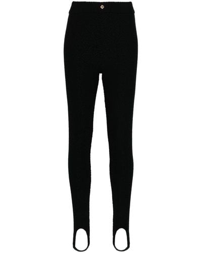 Casablancabrand Logo-embossed Stirrup leggings - Black