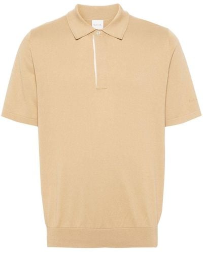 Paul Smith Knitted Polo Shirt - Natural