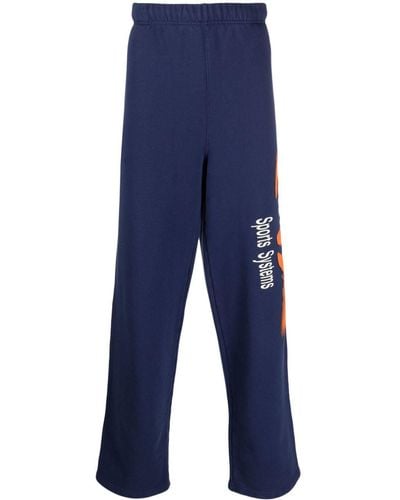 Heron Preston Pantalon de jogging Sports System - Bleu