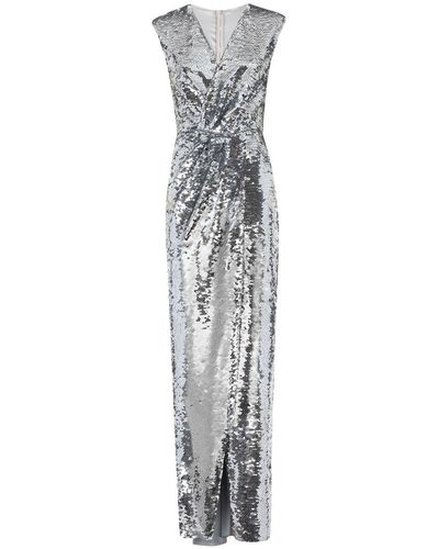 Dolce & Gabbana Drapiertes Kleid mit Pailletten - Weiß