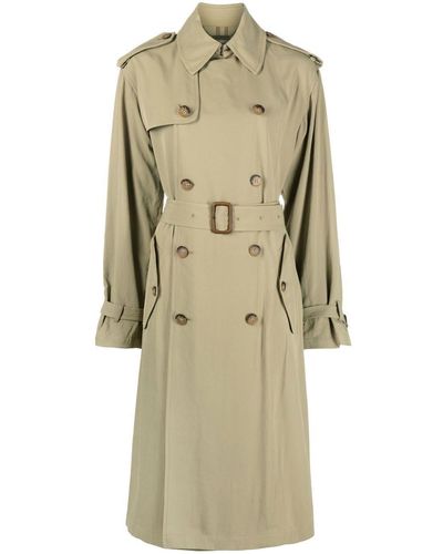 Polo Ralph Lauren Trench Coat With Logo - Natural