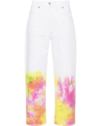 MSGM Halbhohe Tapered-Jeans - Weiß