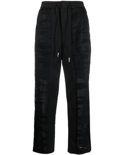 Feng Chen Wang Pantalon ample à taille élastique - Noir