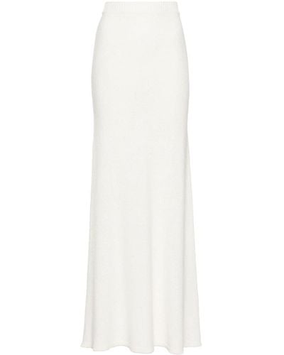 Totême Knitted Maxi Skirt - White
