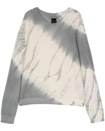 Suzusan Tesuji Yoroidan Shibori-pattern Cashmere Jumper - Grey