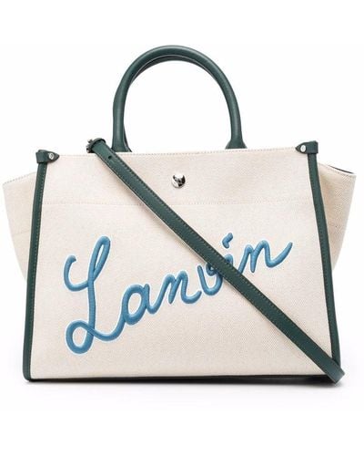 Lanvin Bolso shopper In & Out de lona - Azul