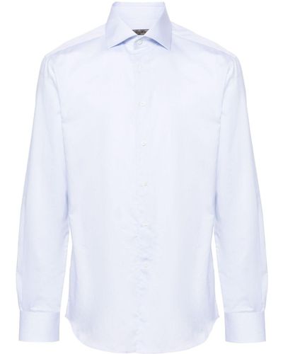 Corneliani Pointed-collar Cotton Shirt - White