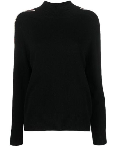 Chinti & Parker Gestreifter Rollkragenpullover - Schwarz